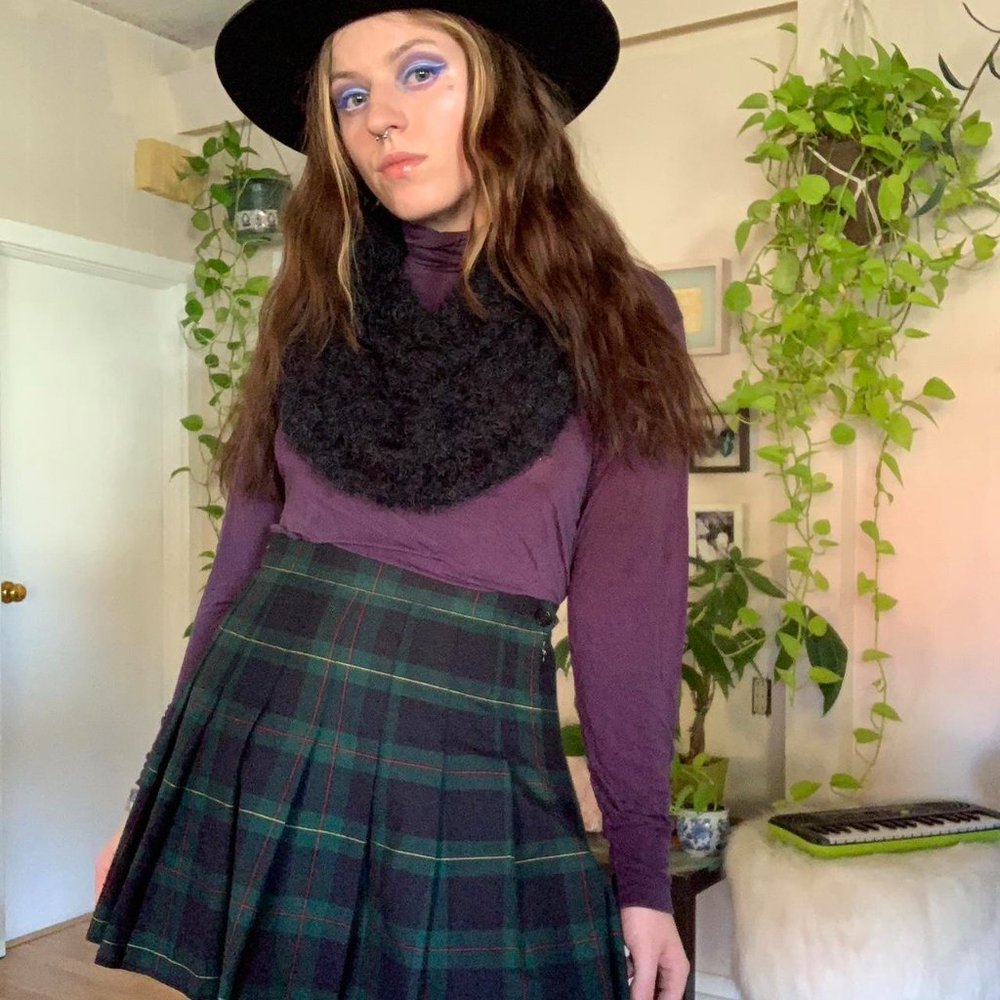 Fuzzy Black Infinity Scarf